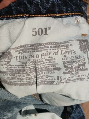 Levi's Straight Leg Jeans Dark Wash Blue Denim Size W25 L26 #A0005